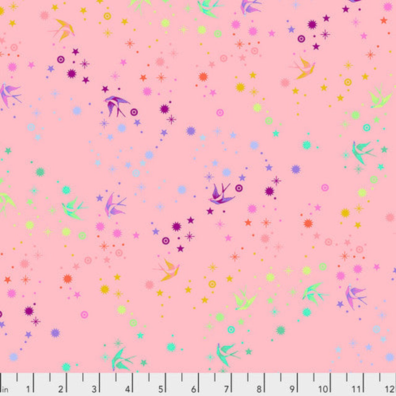 Fabric FreeSpirit Tula Pink Blush Fairy Dust by the Quarter Yard PWTP133.BLUSH